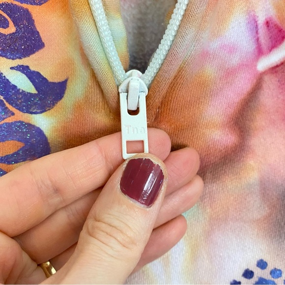 Aritzia TNA Sweatfleece Women Size Small Cozy Fleece Mega Fit 1/4 Zip Sweatshirt - Picture 5 of 12